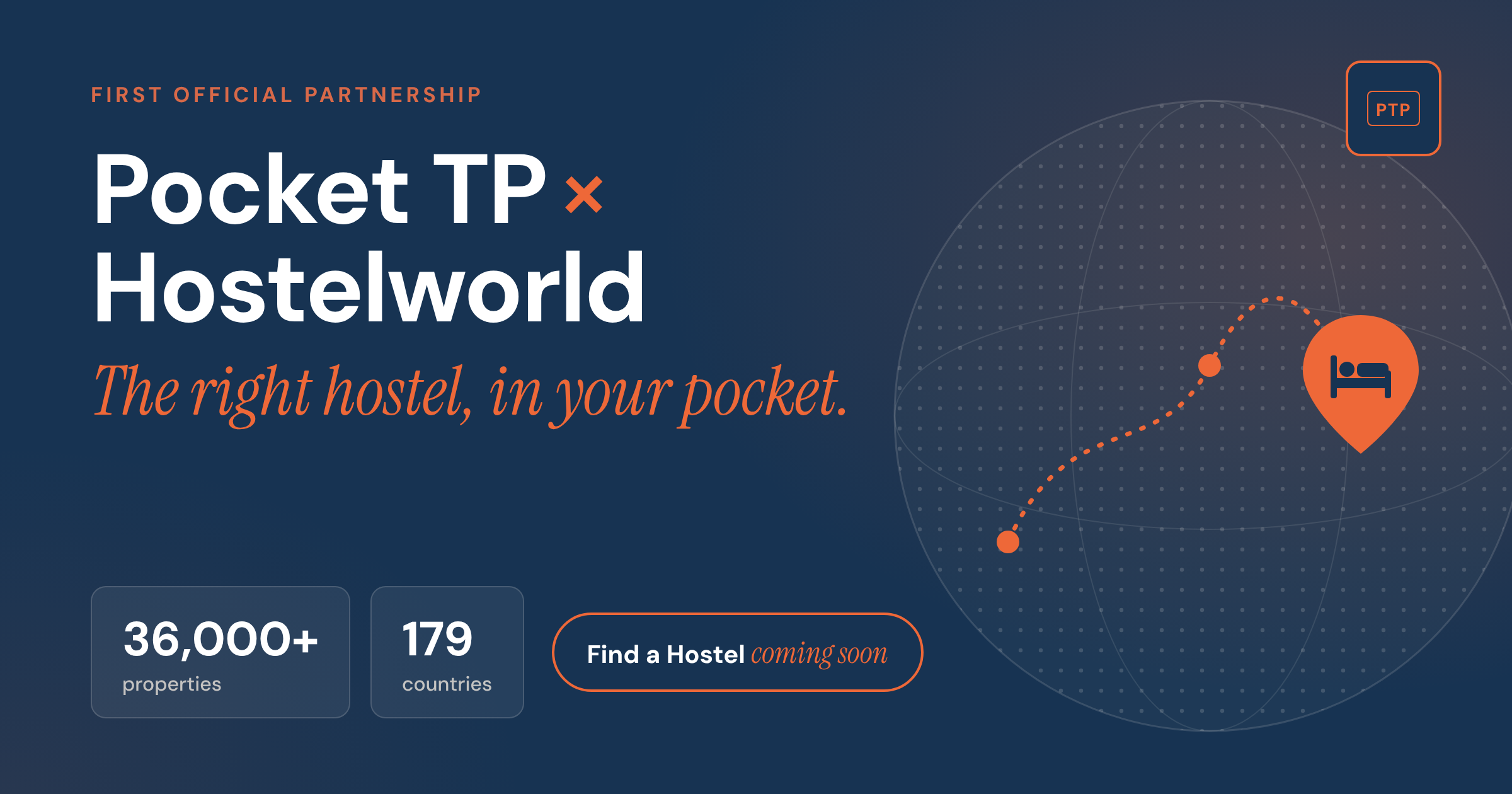 Pocket TP x Hostelworld partnership announcement